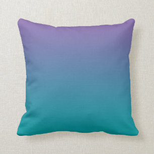 Almofada "Roxo e cerceta Ombre"