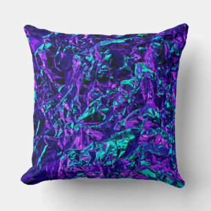 Almofada Roxo e Teal Metálicos