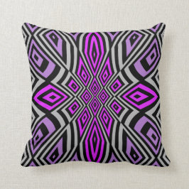 Almofada Roxo geométrico abstrato do rosa do design floral