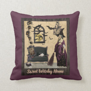 Almofada Roxo Home doce de Witchy