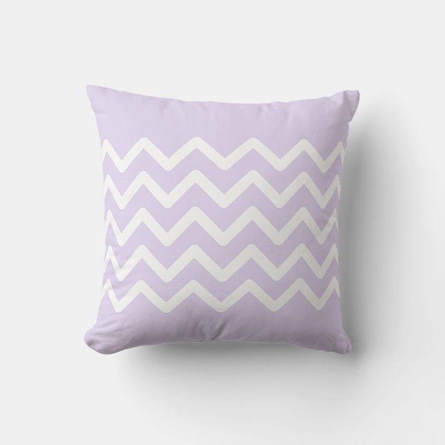 Almofada Roxo Lilás Macio & Design de Padrão Ziguezague Bra (Frente)