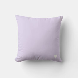 Almofada Roxo Lilás Macio Sólido Cor Pastel Com Coração