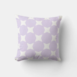 Almofada Roxo Lilás Suave e Design de Estrelas Brancas