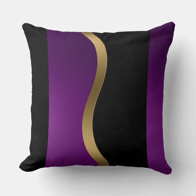 Almofada Roxo Preto Dourado (Frente)