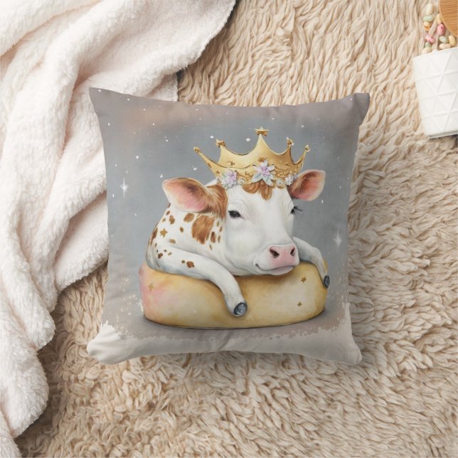 Almofada Royal Cow Dreaming on Cheese Throne                (Cobertor)
