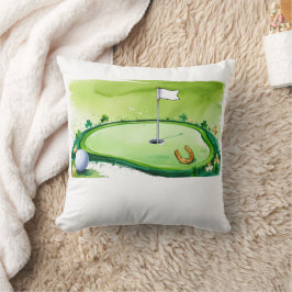 Almofada Rua de Golfe. Golfe do Dia de Patrick temido para 