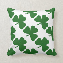 Almofada Rua de Shamrocks Verdes. Dia de Patrick