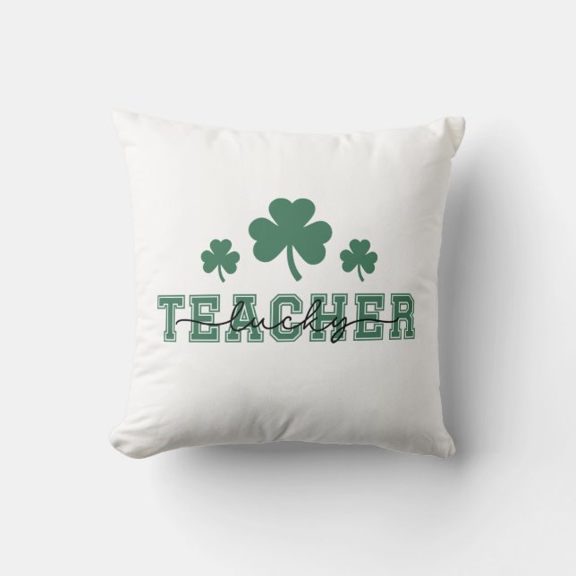 Almofada Rua. Patricks Day Lucky Teacher (Frente)