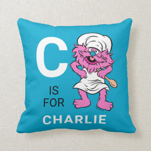 Almofada Rua Sésamo Lança-monstro personalizada de cookie