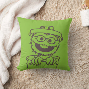 Almofada Rua Sésamo   Oscar the Grouch Bright