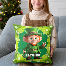 Almofada ruas de Leprechaun 3D. Crianças Personalizadas do 