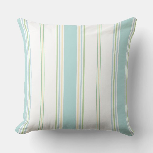 Almofada Ruas Ives Stripe aqua seaglass (Frente)