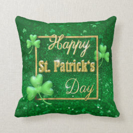 Almofada Ruas, Shamrock Dourado no Dia de Patrick
