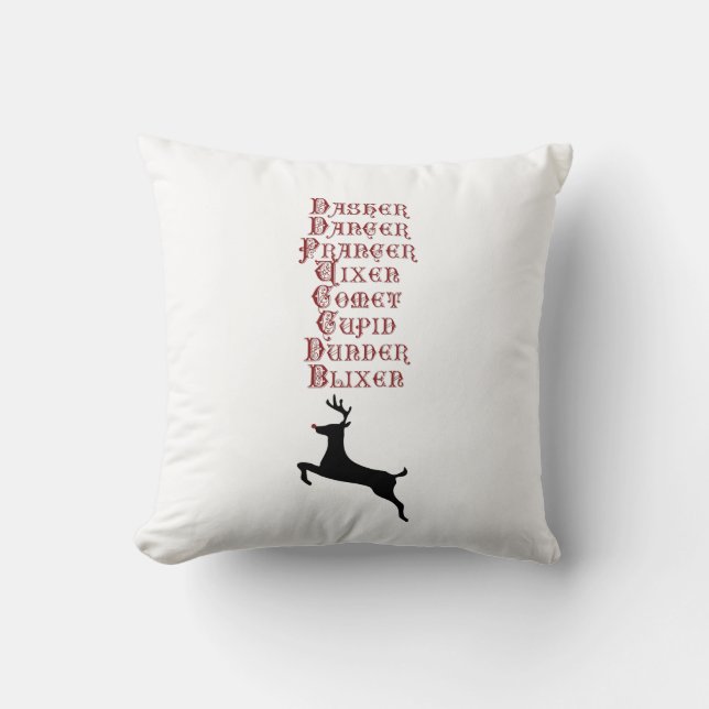 Almofada Rudolph, Comet, Reindeer Blixen (Frente)