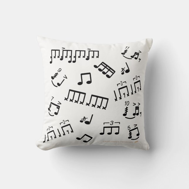 Almofada Rufando sulcos das notas dos Rudiments dos (Frente)