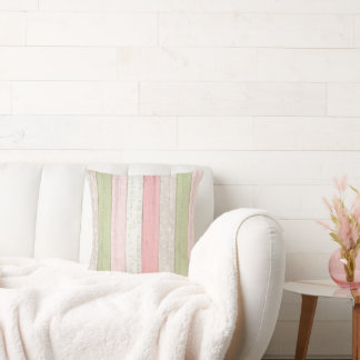 Almofada Russo Sage Verde e Floral Cor-de-Algodão Rosa