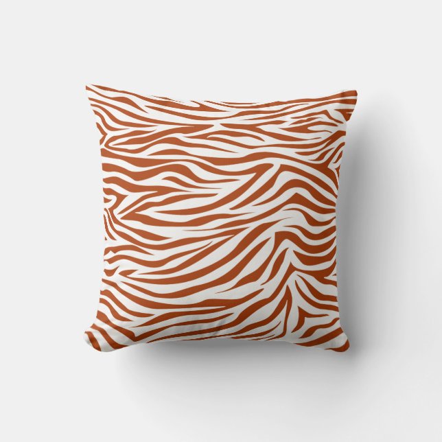 Almofada Rust Red Safari Zebra (Frente)