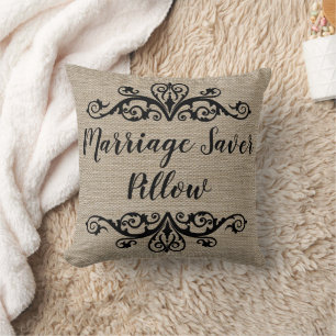 Almofada Rustic Burlap Look Casamento Saver