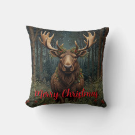 Almofada Rustic Christmas moose deer boho woodland forest 