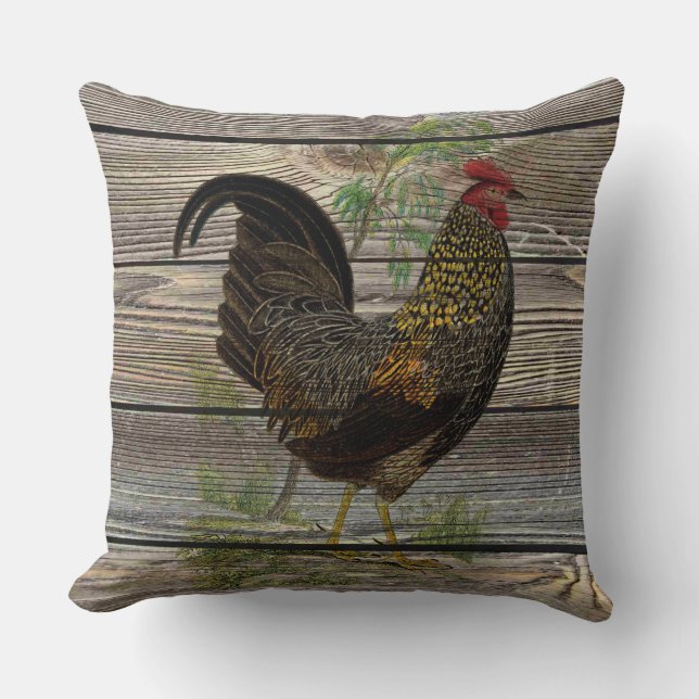 Almofada Rustic Country Rooster (Frente)