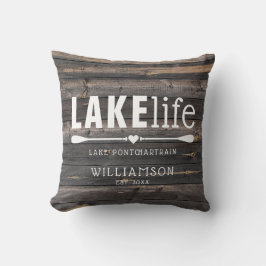 Almofada Rustic Lake Life Paddles