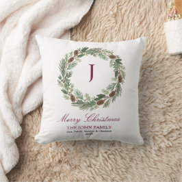 Almofada Rustic Pine Wreath Christmas