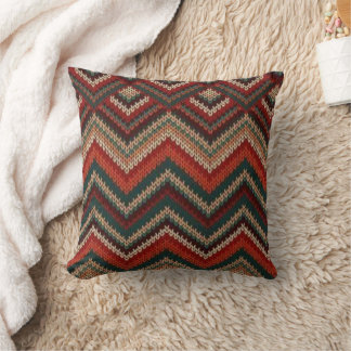 Almofada Rustic Southwestern Zigzag Throw Pillow