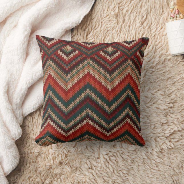 Almofada Rustic Southwestern Zigzag Throw Pillow (Cobertor)