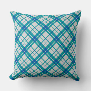 Almofada Rustic tartan scottic blue padrão Clã britânico
