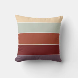 Almofada Rustic Terracotta beige Stripes Quente outono