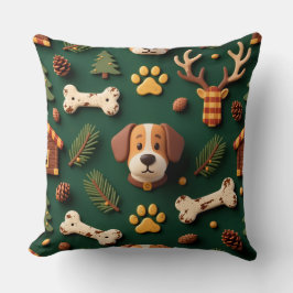 Almofada Rustic Woodland Throw Pillow – Cozy Lodge Pet