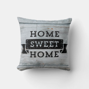 Almofada Rústico de madeira pálido Home doce Home