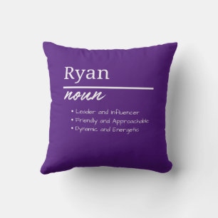 Almofada Ryan, Definição de Nome Personalizado Masculino