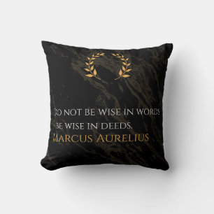 Almofada Sabedoria de Marcus Aurelius: Ações falam mais alt