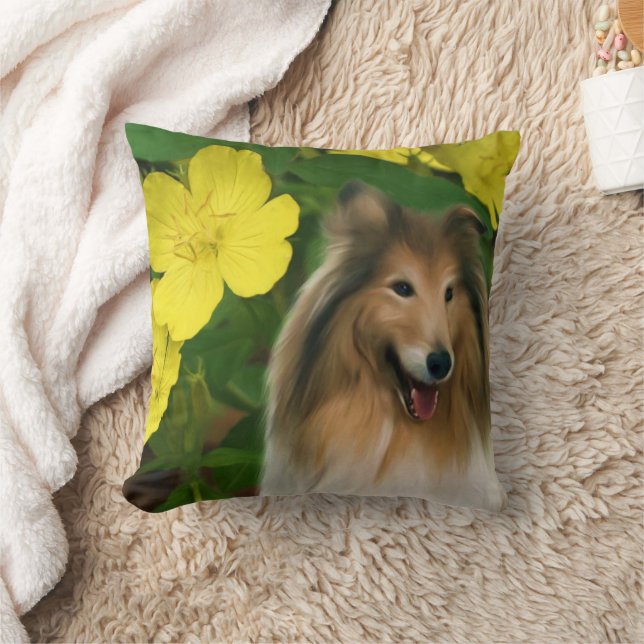 Almofada Sable Collie Dog Art (Cobertor)