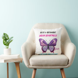 Almofada Saco Transparente Floral Borboleta Estética Modern