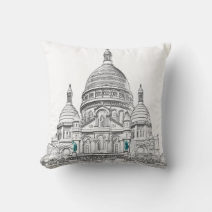 Almofada Sacre Coeur Basilica em Montmartre Hill, Paris