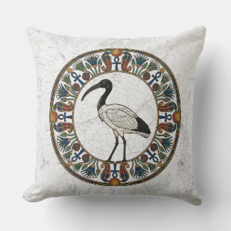 Almofada Sacred Ibis of Thoth: God of Wisdom Ancient Egypt