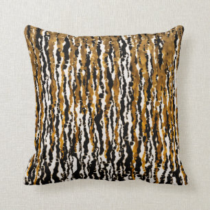 Almofada Safari Moderno Dourado e Preto Chuva Selva Glam
