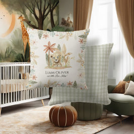 Almofada Safari Pequeno Leão Rei da Selva Xadrez Bebê