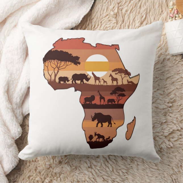 Almofada Safari Sunset Africano (Cobertor)