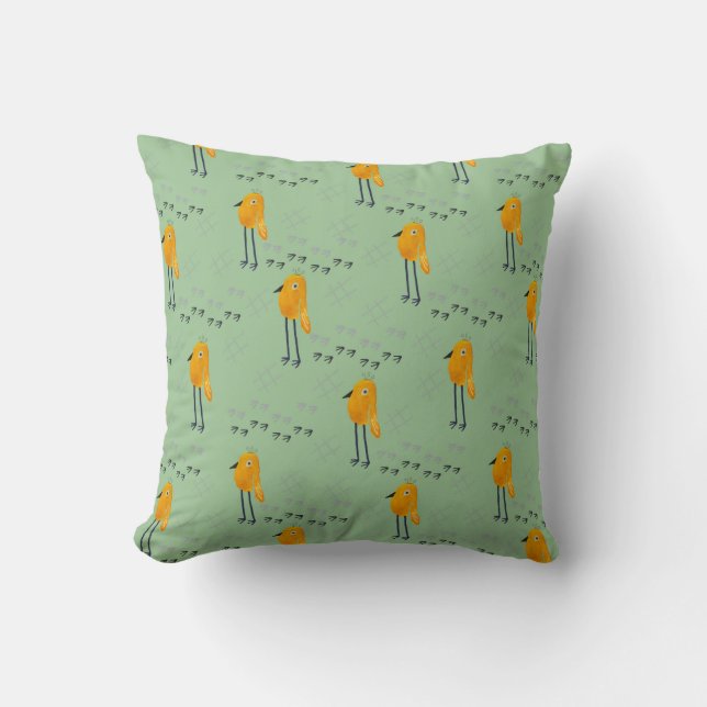 Almofada Sage green Bird (Frente)