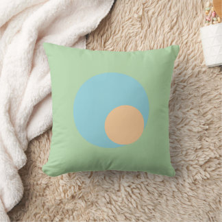 Almofada Sage Green Cushion Pillow with Blue and peach
