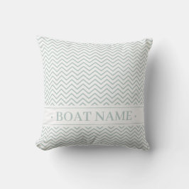 Almofada Sage Green Delicate Chevron. Nome do barco