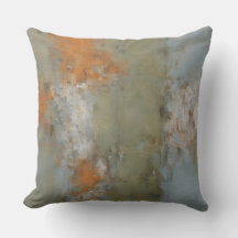 Sage Green Orange Light Blue Abstrato