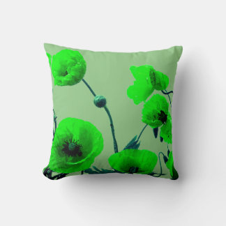 Almofada Sage Neon Green Floral Watercolor Flores