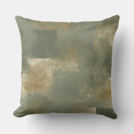 Almofada Sage Olive Dourado Abstrato