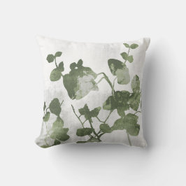 Almofada Sage Olive Green Botanical Brunches and Leaves