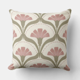 Almofada Sage & Rose Floral Throw Pillow