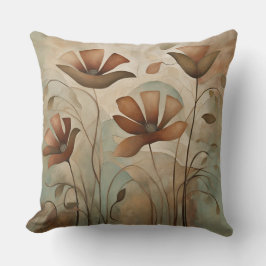Almofada Sage Rust Floral Decorativa